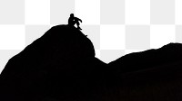 PNG sitting on rock border, transparent background