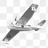 Airplane png sticker, transparent background