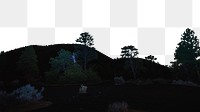PNG dark wilderness border, transparent background