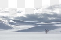 PNG snow covered hills border, transparent background