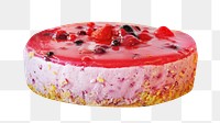 Mixed berry cheesecake png sticker, transparent background