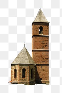 Historical church architecture png sticker, transparent background