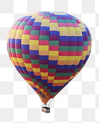 Hot air balloon png sticker, transparent background