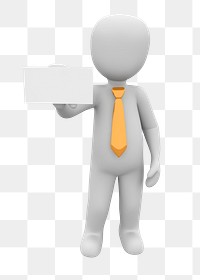 Businessman cartoon png sticker, transparent background