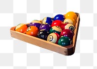 Pool ball rack png sticker, transparent background