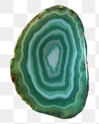 Green Agate crystal png sticker, transparent background