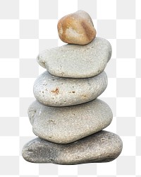 Zen stones png sticker, transparent background