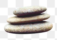 Zen stones png sticker, transparent background