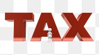 Tax typography png sticker, transparent background