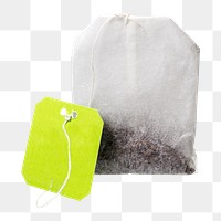 Tea bag png sticker, transparent background