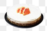 Grapefruit cheesecake dessert png sticker, transparent background