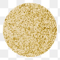 Gold sparkly circle png sticker, transparent background