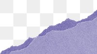 Purple ripped paper png sticker, transparent background