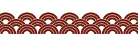 Japanese wave-patterned png border, transparent background