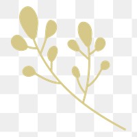 Leaf branch png sticker, transparent background