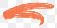 Orange brush stroke png sticker, transparent background