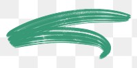 Green brush stroke png sticker, transparent background