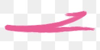 Pink brush stroke png sticker, transparent background