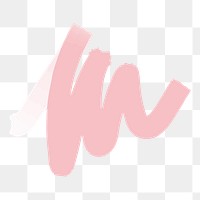 Pink brush stroke png sticker, transparent background