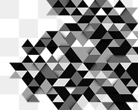 Black border png  geometric pattern sticker, transparent background
