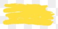Yellow brush stroke png sticker, transparent background