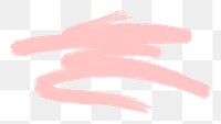 Pink brush stroke png sticker, transparent background