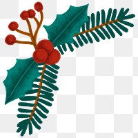 Christmas holly berry png sticker, transparent background