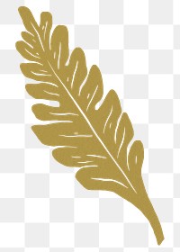 Leaf aesthetic png illustration sticker, transparent background