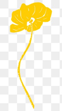 Yellow flower png sticker, transparent background