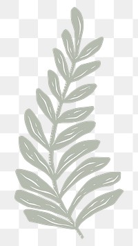 Leaf png illustration sticker, transparent background