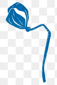 Blue flower png sticker, transparent background