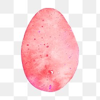 Pink watercolor png oval sticker, transparent background