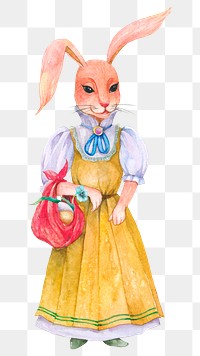 PNG rabbit character sticker, transparent background