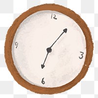 Wall clock png sticker, transparent background