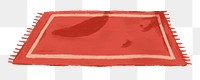 Red simple doormat  png sticker, transparent background