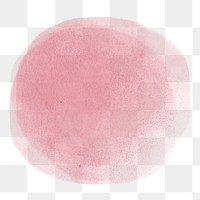 Pink watercolor circle png sticker, transparent background