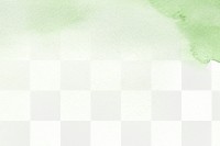 Green gradient png border, aesthetic watercolor, transparent background