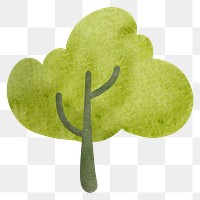 Cute tree png sticker, transparent background