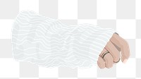PNG aesthetic winter arm sticker, transparent background