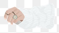 Hand & rings png sticker, transparent background