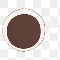 Coffee png sticker, transparent background