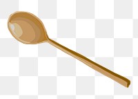 Wooden spoon png sticker, transparent background