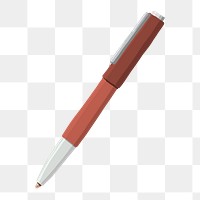 PNG red clicking pen sticker, transparent background