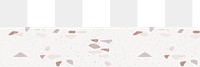 Pastel terrazzo png divider sticker, transparent background