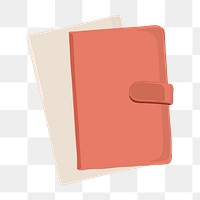 Journal notebook png sticker, transparent background