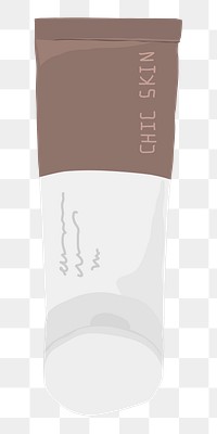 PNG skin care tube sticker, transparent background