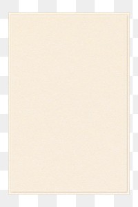 Beige paper png rectangle journal sticker, transparent background