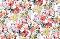 Flower pattern png vintage sticker, painting by Pierre Joseph Redouté on transparent background. Remixed by rawpixel.