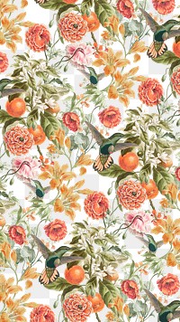 Botanical pattern png vintage flower sticker, painting by Pierre Joseph Redouté on transparent background. Remixed by rawpixel.