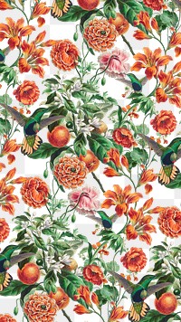 Floral pattern png vintage sticker, painting by Pierre Joseph Redouté on transparent background. Remixed by rawpixel.